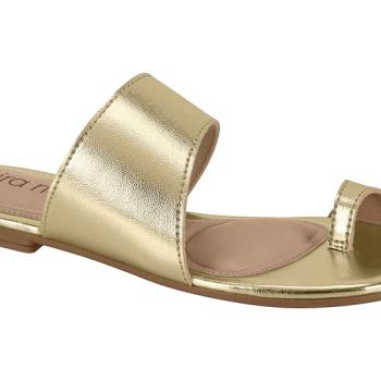 Sandália Rasteira Beira Rio 8560202 Dourado 49097