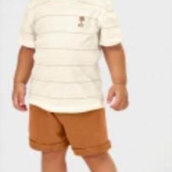 Conjunto Kiko e Kika Masculino Bebê 14379 Camiseta/Bermuda M ao G 43911