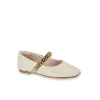 Sapatilha Molekinha 2548226 Branco Off/Dourado 43891