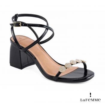 Sandalia La Femme Salto Bloco  Alto 7cm Preto  57042 48846