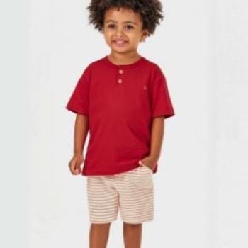 Conjunto Kiko e Kika Masculino Infantil 14321 Camiseta/Bermuda 1 ao 3 43896