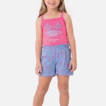 Conjunto Malwee Feminino Infantil 1000132477 Blusa/ Shorts 4 ao 8 43495