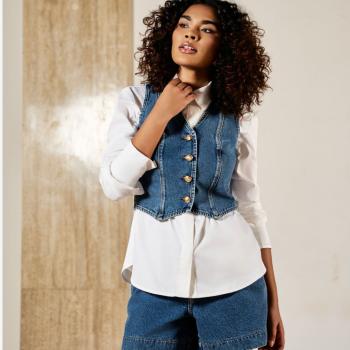 Conjunto Caution Feminino Colete e Short Jens COL0031 Kentucky 50375