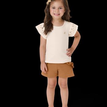 Conjunto Kiko e Kika Feminino Infantil 15065 Blusa/Shorts  1 ao 3 44940 k26