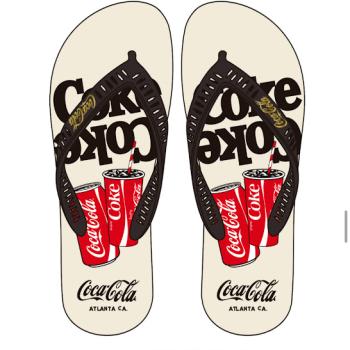 Chinelo Coca Cola Masculino  Off White/Preto CC4883 49943 57 F26