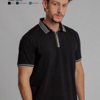 Camisa Polo Colisão com Ziper 155511839 49533