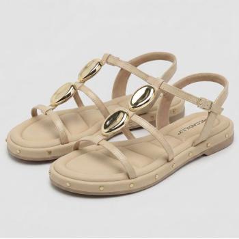 Sandália Piccadilly Feminina 445006 Medida Especial Creme 52018
