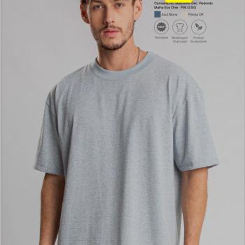 Camiseta Masculina Colisão Oversized 034515852 49532