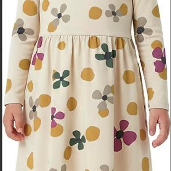 Vestido Malwee Infantil Rodado Acinturado 1000128598 Manga Longa 4 ao 8 44575 k26