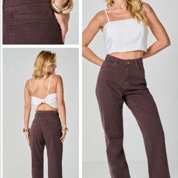 Calça Teezz Feminina Reta Cos Alto TE22027 49664