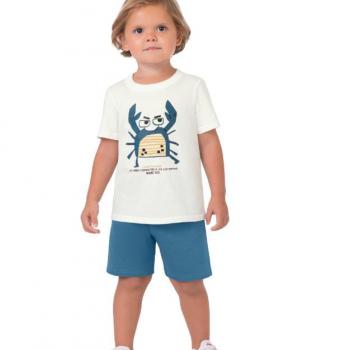 Conjunto Malwee Masculino Infantil 1000130248 Camiseta/Bermuda 1 ao 3 43029
