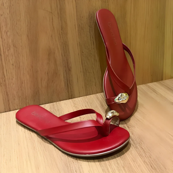 Sandália Rasteira Beira Rio 8384767 Bordô 49843 M26