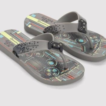 Sandália Ipanema Masculina Sporty 27277 Cinza/Amarelo/Azul 44404 k26