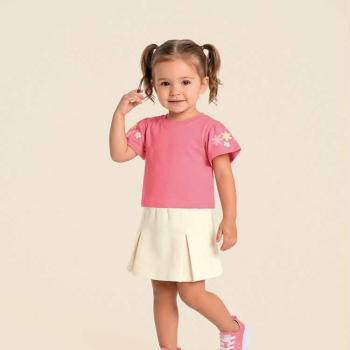 Conjunto Malwee Feminino Infantil 1000141483 Blusa/Shorts Saia 4 ao 8 45562 k26