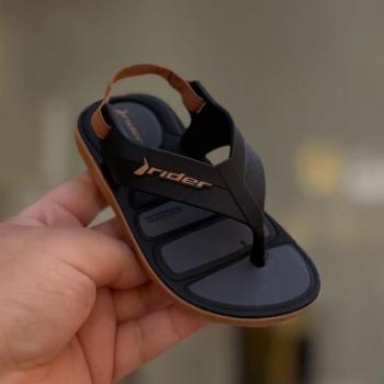 Chinelo Rider Pulse Masculina 17720 Bege/Preto 45481 k26