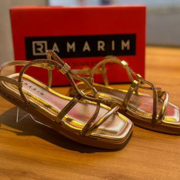 Sandalia Ramarim Feminina Ouro 2612104 50336