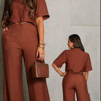 Conjunto Exinia Feminino Cropped e Calça 4923 50504