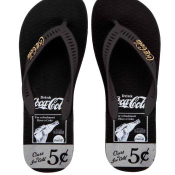 Chinelo Coca Cola Masculino Preto/Preto CC4773 49132 3