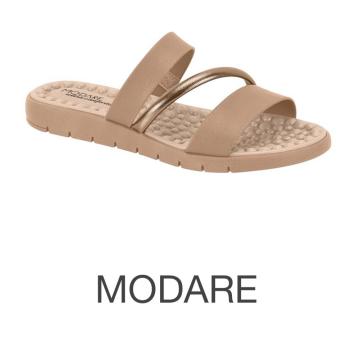 Sandalia modare Feminina Nude/Ouro 7162332 50219