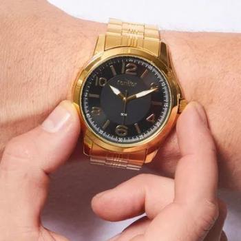 Relógio Condor Masculino CO2035NAM Dourado C/ Mostrador Preto 48930