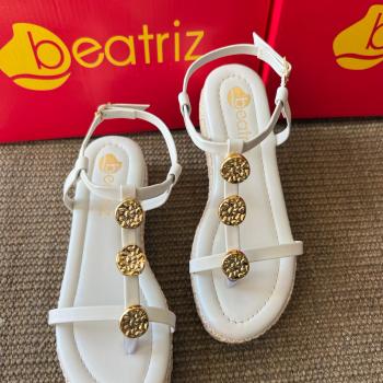Sandália Flatform Beatriz 353400/12 Off White 48516