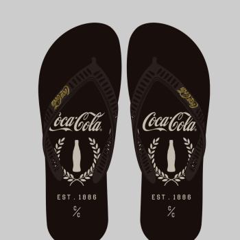 Chinelo Coca Cola Masculino Preto/Preto CC4873 51575