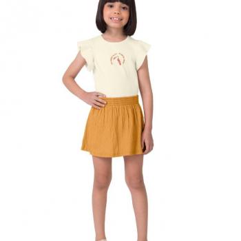 Conjunto Malwee Feminino Infantil 1000130369 Blusa/Shorts Saia 4 ao 8 43203