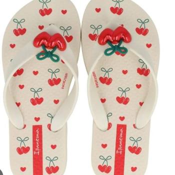 Sandália Ipanema Feminina Belle 27395 Bege/Vermelho 43624