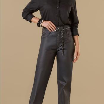 Calça Livin Feminina 50884 Reta Fit Resinada 50168