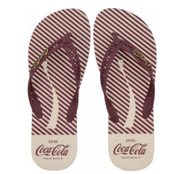 Chinelo Coca Cola Masculina CC4859 Off White/Bordô 49564