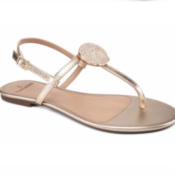 Sandália La Femme Rasteira Feminina 1313226421 Dourado 50388