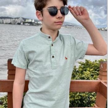 Camisa Nick Kids Masculina Juvenil Bata 1109 Gola Padre 10 ao 14 43539