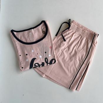 Pijama Meu Estilo Feminino 10653 Short e  Blusa de Manga Curta 52262