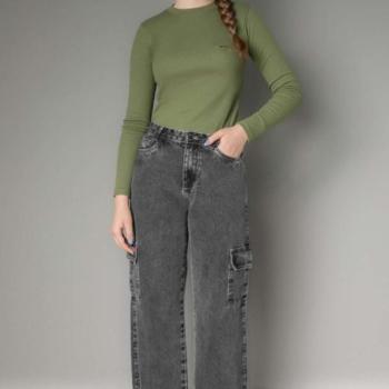 Calça Papa Tuti Feminina Juvenil Wide Leg Cargo 12645812 ao 18 44671 k26