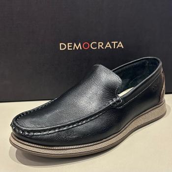 Mocassim Democrata Masculino 252301-001 Preto/Tabaco 48338