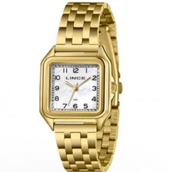 Relógio Lince Feminino LQGM046L30 Dourado Com Mostrador Marmorizado 49026