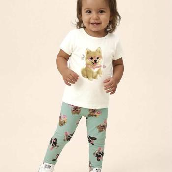 Conjunto Malwee Feminino Infantil 1000139673 Blusa/Calça 4 ao 8 45236 k26
