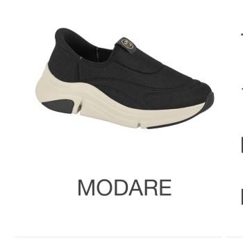 Tênis Modare Feminino 7401107 Lycra New Protection Preto 50481