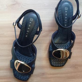 Sandália Ramarim Feminina Salto Bloco 2530206 Preto 50228