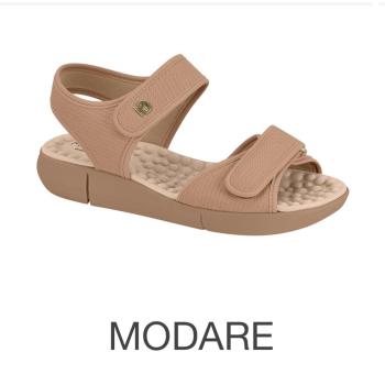 Sandalia Modare Feminina Nude com Velco 7142118 50216