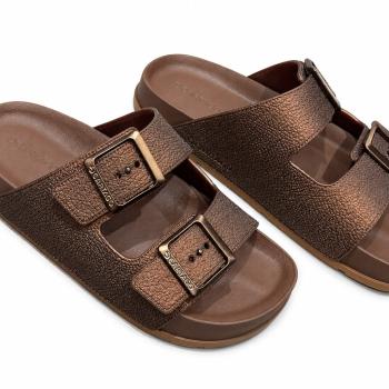 Sandalia Cartago Masculina Milão Marrom/Broze 13619 51680
