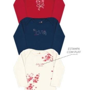 Body Kiko e Kika Feminino Bebê 14517 Manga Longa Rn ao G 43923