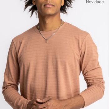 Camiseta Masculina Colisão Manga Longa 596610383 50692