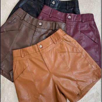 Short Feminino Couro Ecológico 917 48095