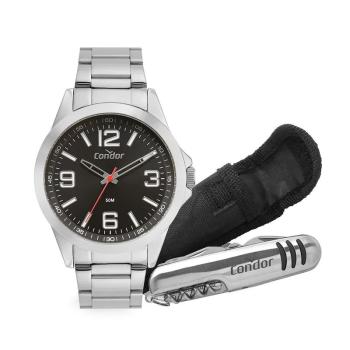 Relógio Condor Masculino Prata Com Canivete CO2035NCE 51742