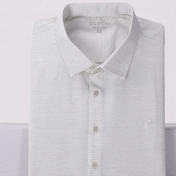 Camisa Social Ogochi Masculina M/C Plus Listras 1564321 51728