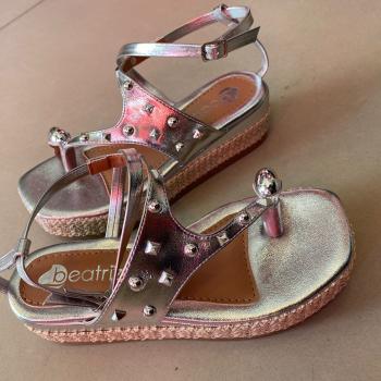 Sandália Flatform Beatriz 313700/99 Prata 48605