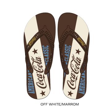 Chinelo Coca Cola Masculino Off White/Marrom CC 4892 49937 58 F26