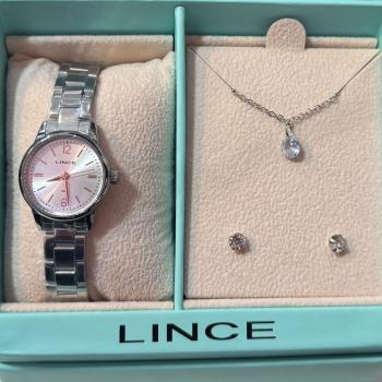 Relogio Lince Feminino Prata Com Kit Colar e Brincos LRMM086L25 51070