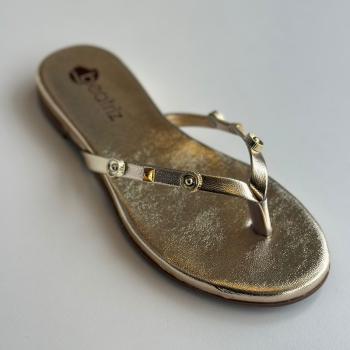 Sandália Beatriz Rasteira Feminina 360200/21 Dourada 50064